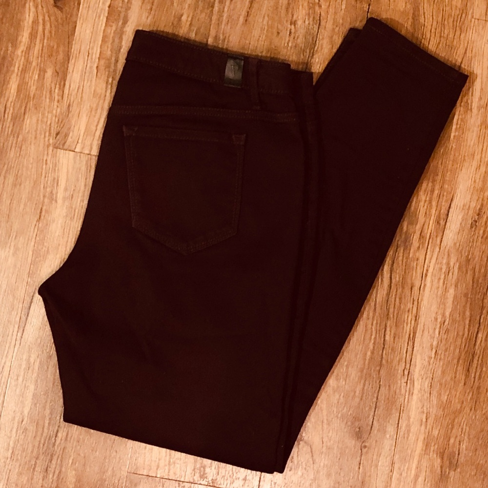 Gently used burgundy skinny jeans